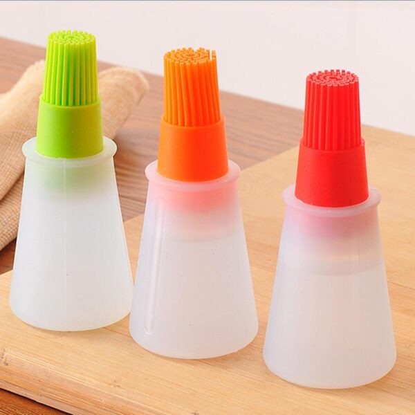 Portable Silicone Oil Bottle with Brush - Image 3