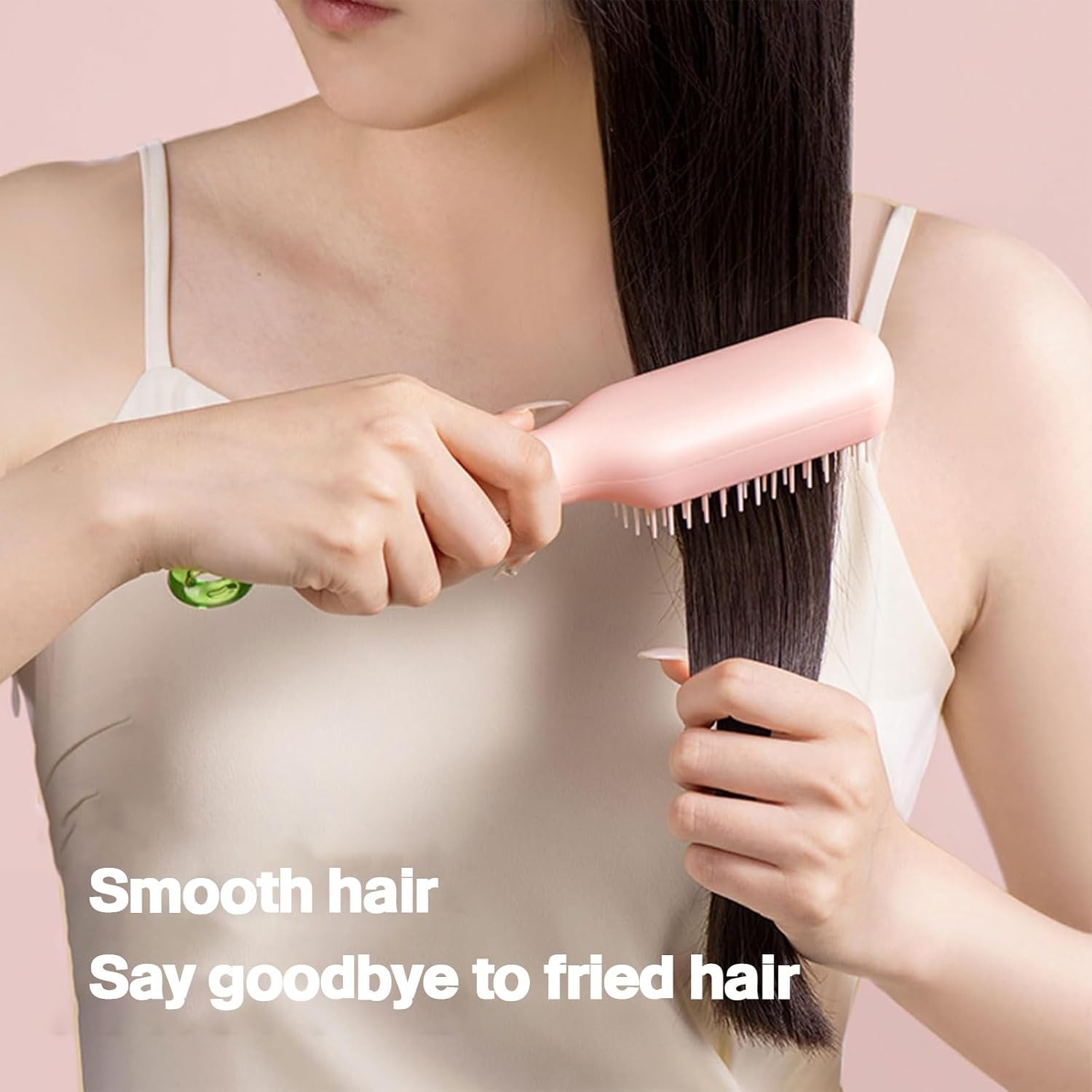 Self Cleaning Magic Hair Brush, One-click Cleaning Telescopic Hair Comb (Random Color) ( Without Box ) - Image 5