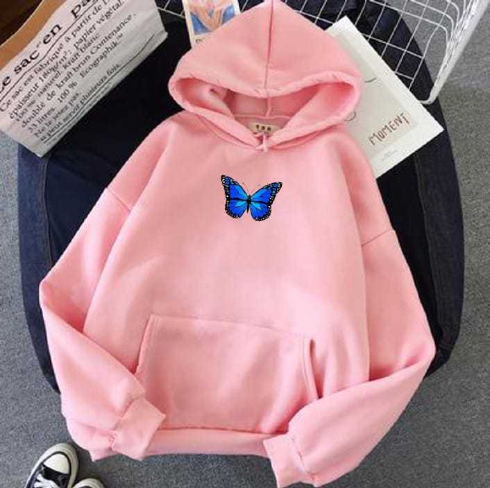 Classy Stylish Printed Kangaroo Hoodie for Women | Winter Pullover Hoodie with Pocket & Drawstring - Image 3