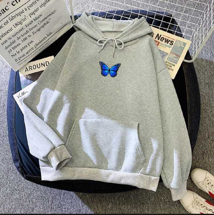 Classy Stylish Printed Kangaroo Hoodie for Women | Winter Pullover Hoodie with Pocket & Drawstring