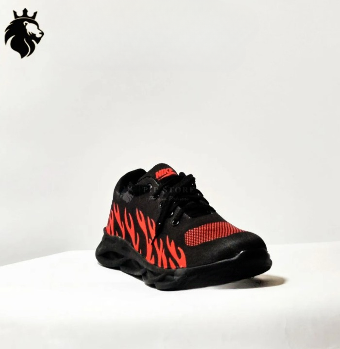 Men's Rubber Comfortable Joggers , Red Fire - Image 2