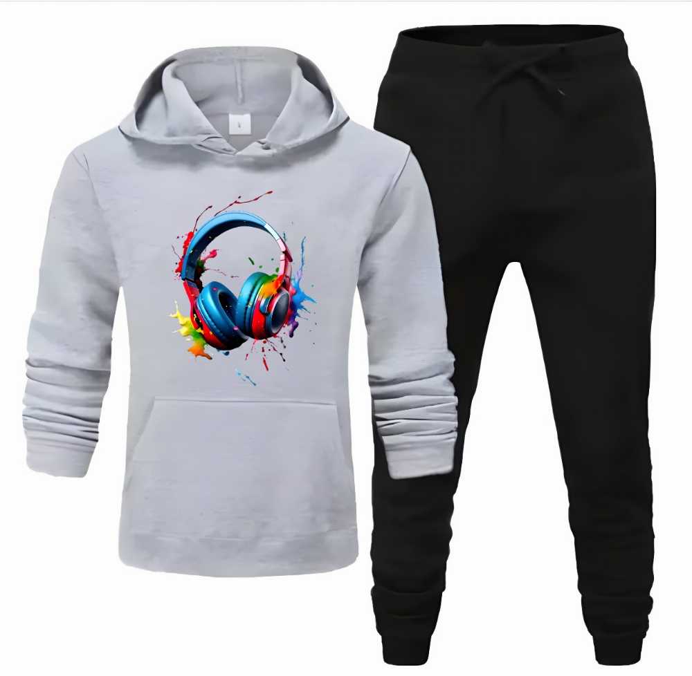 New Arrival Zipper Black Hoodie & Black Trouser Tracksuit with Cute Shoulder Flower Print for Women & Girls - Image 4