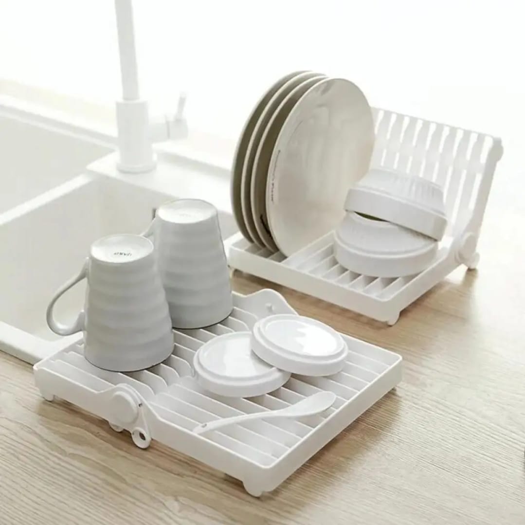 Small Kitchen Foldable Dish Plate Drying Rack - Image 3