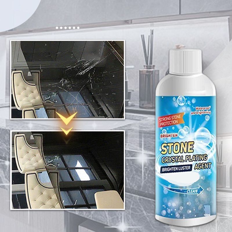 Stone Crystal Plating Cleaner Agent Stonework Polishing And Coating Agent Marble Tile Anti-Corrosion Incremental Crystal Stone Stain Remover With Box 100ml - Image 2