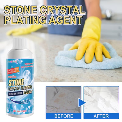 Stone Crystal Plating Cleaner Agent Stonework Polishing And Coating Agent Marble Tile Anti-Corrosion Incremental Crystal Stone Stain Remover With Box 100ml - Image 5