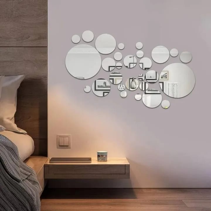 Round shape Acrylic Ring Mirror Wall Decor - Image 2