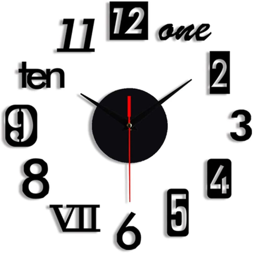 DIY Wall Clock - 3D Wooden wall clock Decor,Wall Sticker Clock Home Decor - Image 2
