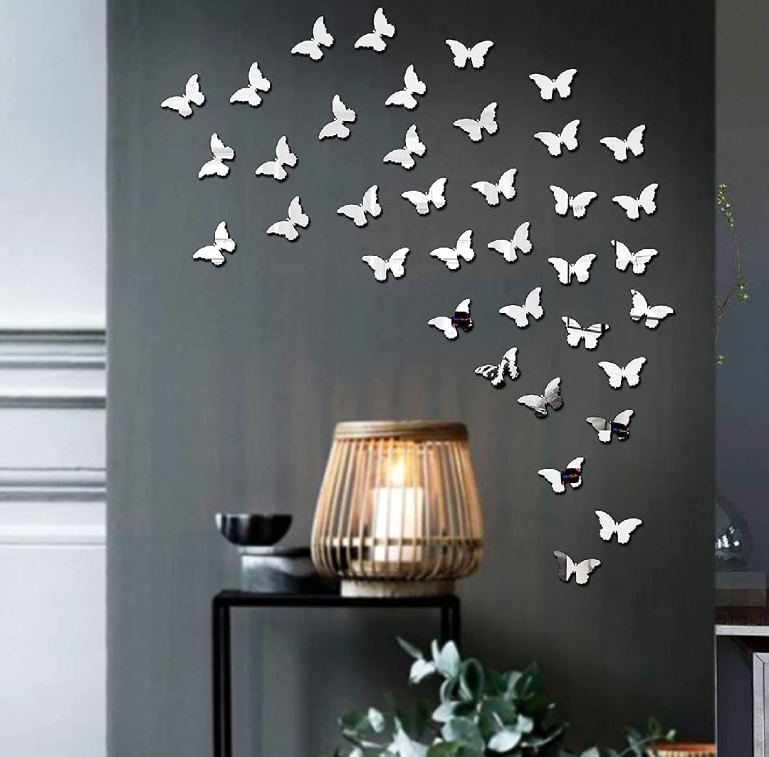 (pack of 30) 3D acrylic Butterfly Wall Decoration Items for Home, Bedrooms Inspire Kids and Look Decent - Image 2