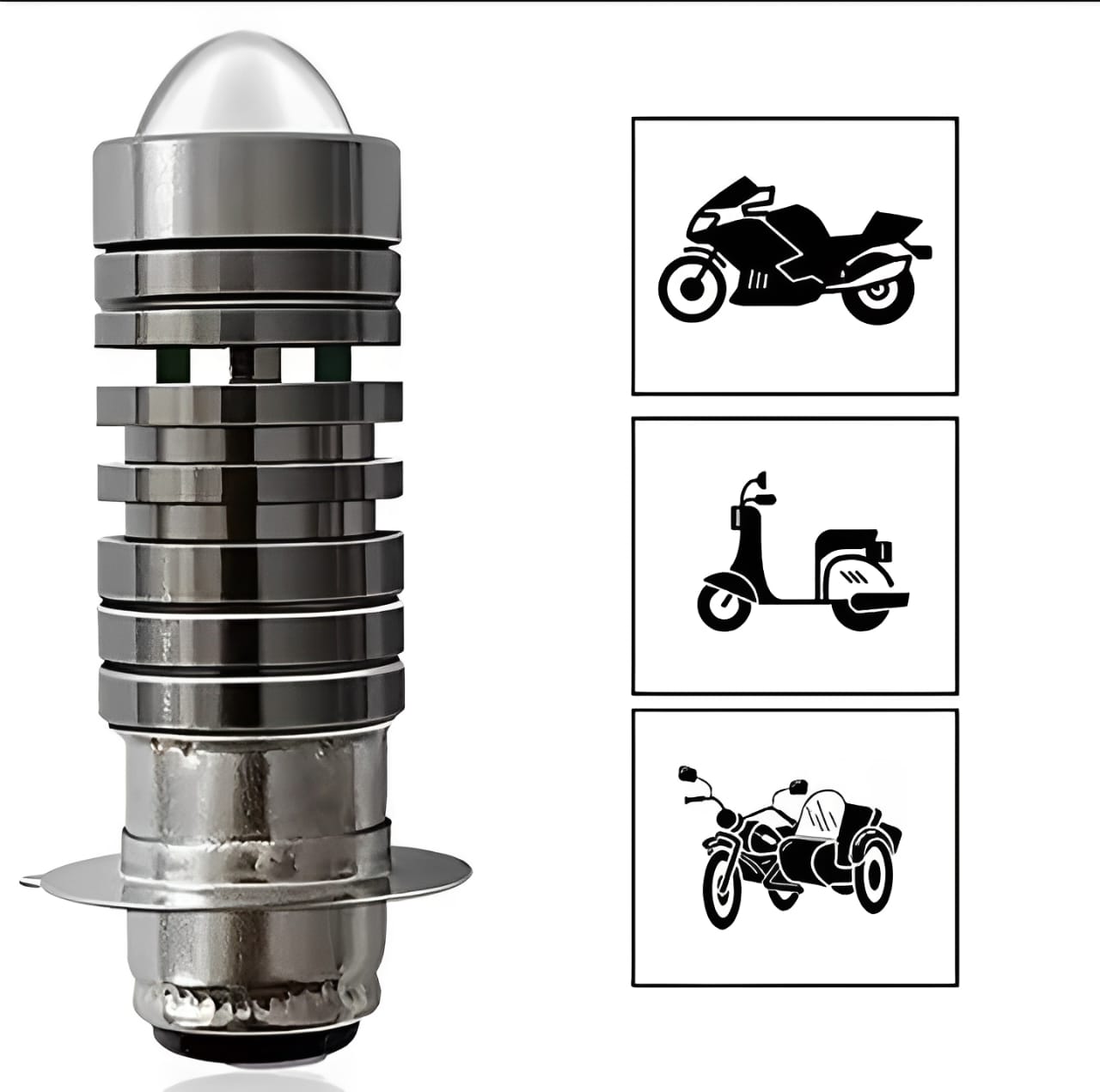 Bike LED Headlight Bulb - Motorcycle Fog light - Super bright With 2 functions white/yellow - Image 4