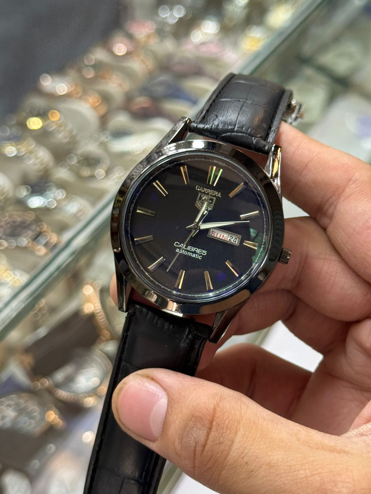 Carrera Calibre 5 - Luxury Swiss Watch With Leather Strap Mens Watch Wrist Watch | Best Quality Men Watch - Image 4