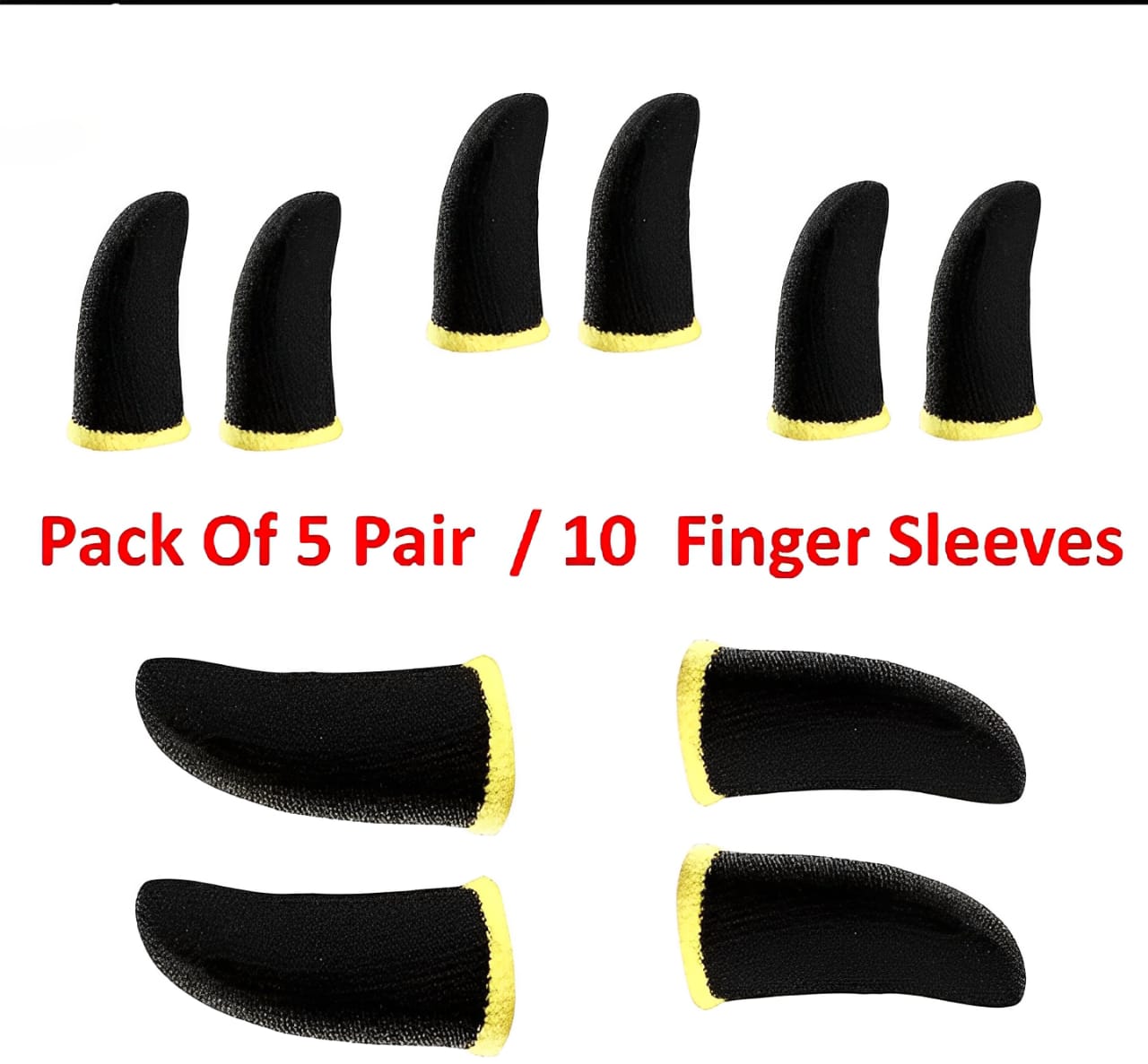 Premium Gaming Finger Sleeves Bundle - Breathable, Anti-Sweat, Touch Screen-Friendly Thumb Gloves for PUBG & Mobile Gaming - Image 4
