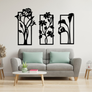 3d Flower Frame wall Art | Wooden Flower Frame wall Art | Wall decoration