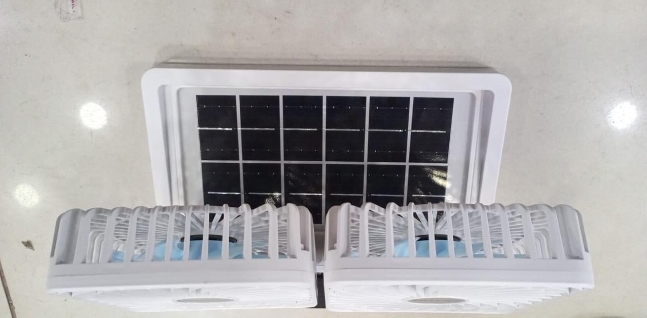 Double Head Solar Portable Desktop Air Conditioning Fan
