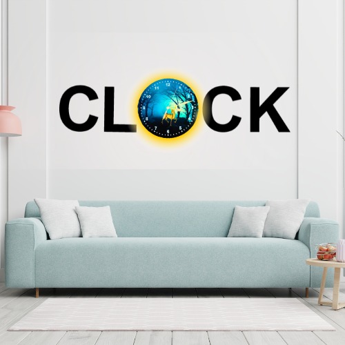 3D Wooden Alphabetic Clock With Esthetic Dial | Home Decor Clock 30 inch - Image 4
