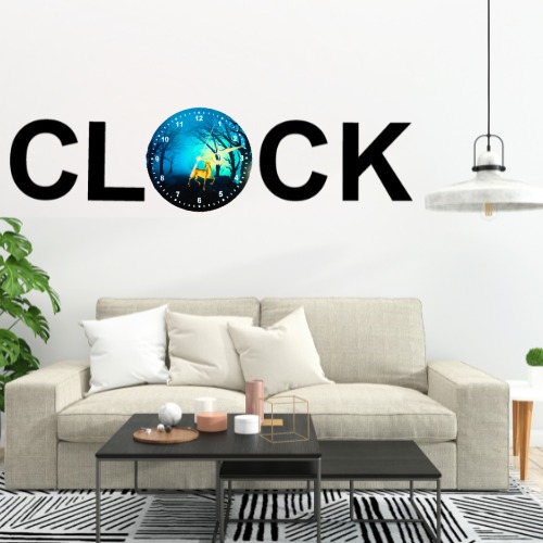 3D Wooden Alphabetic Clock With Esthetic Dial | Home Decor Clock 30 inch - Image 3