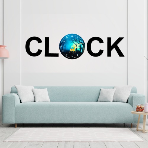3D Wooden Alphabetic Clock With Esthetic Dial | Home Decor Clock 30 inch - Image 5