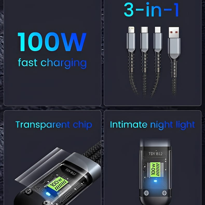 Gamen 3 in 1 Fast Charging Cable - Image 3