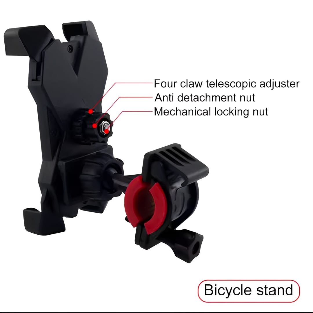 Mobile Phone Holder Stand for Bicycle & Motorcycle Universal 360° Rotation Mount ( random color) - Image 3