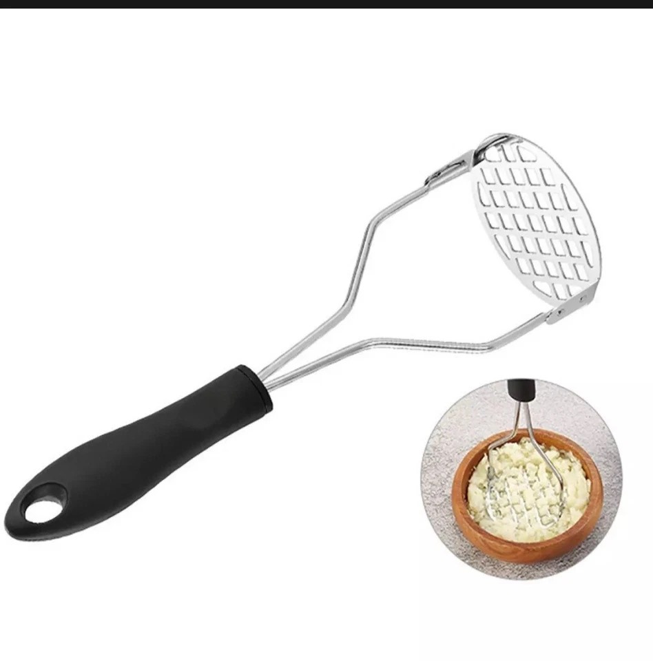 Potato Masher Stainless Steel Manual Kitchen Vegetable Ricer Fruit Banana Egg Crusher Tool - Random Color - Image 4