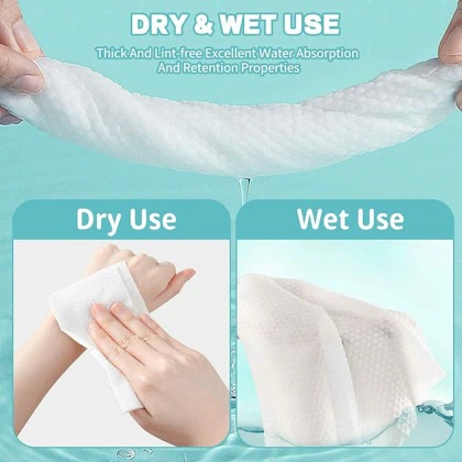 Disposable Face Towel 70 Pcs Ultra Soft, Thickened Cotton Tissues - Image 4