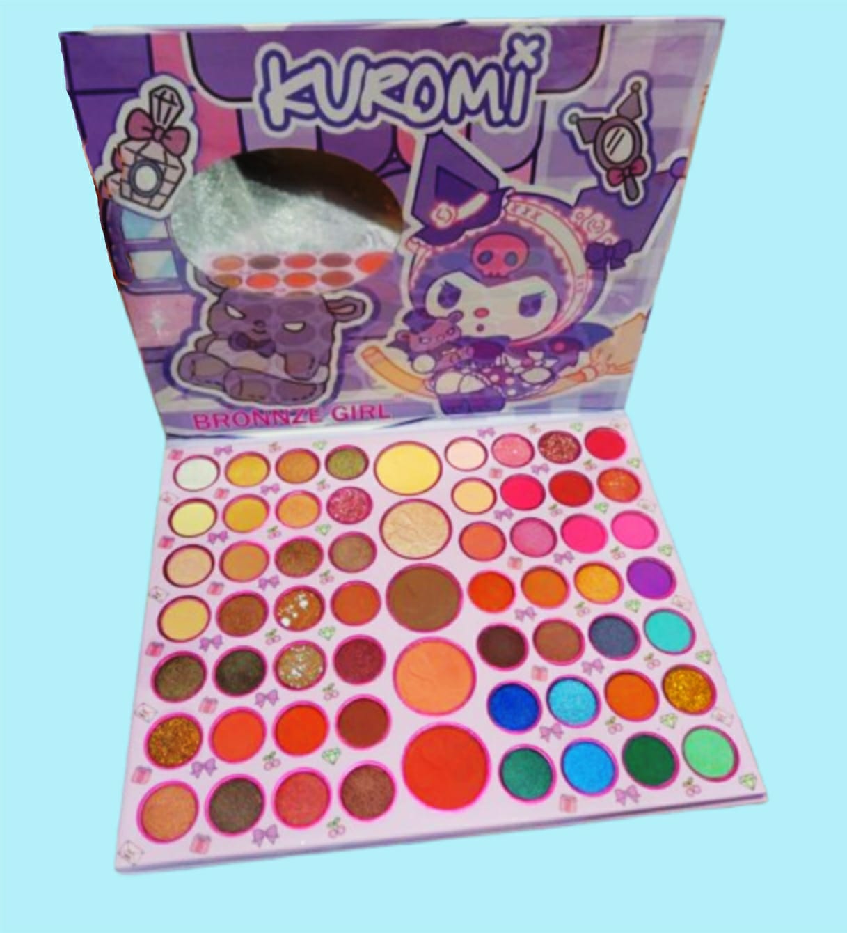 Kuromi 61-Color Eyeshadow Palette High Pigment, Matte & Shimmer Shades for Creative Eye Looks