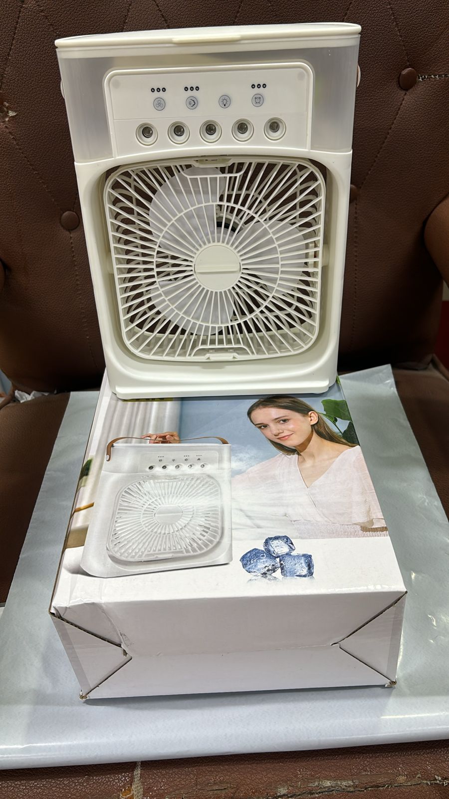 Portable Air Conditioner Fan USB Electric Fan with LED Night Light, Fine Mist Water, and Humidifier Function - Image 5