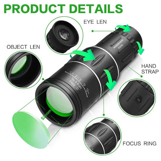 High Professional Monocular 16*52 - Binoculars Dual Focus Anti Reflective Non-infrared HD Monocular Telescope - Image 2