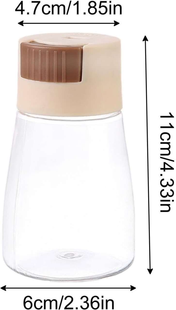 Measurable Control Spice Bottle Spice Jar with Press Control Cap | Spice jar (Random Color) - Image 2