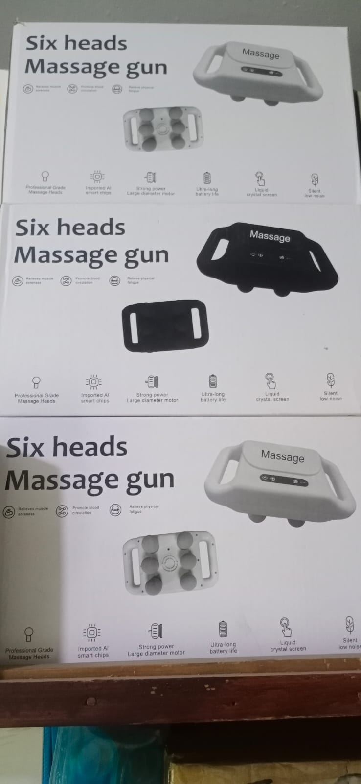6 Head Deep Tissue Massage Gun Muscle Relaxation & Pain Relief Therapy Tool-Muscle Therapy Tool- Head Massager - Image 5