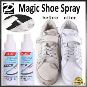 PLAC White Shoe Polish Spray  Magic Instant Cleaner for White Shoes (250ml)