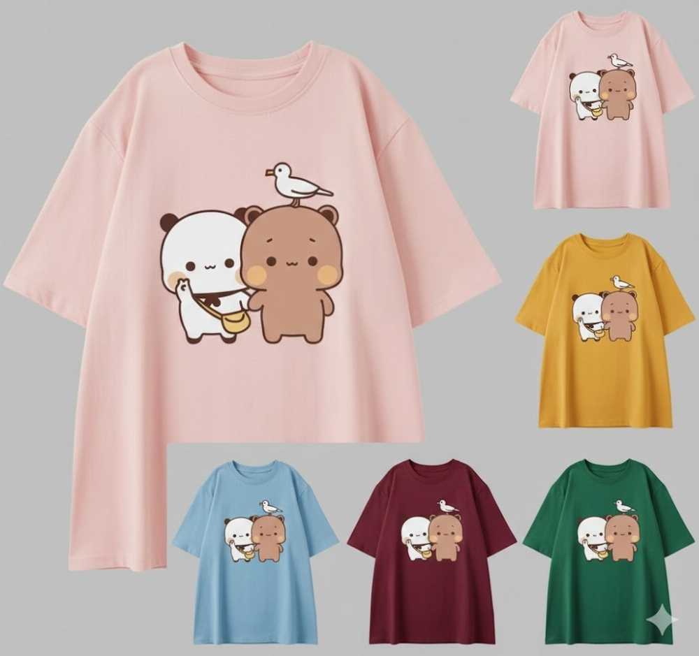 Cute Bears DTF Printed T-Shirt For Women's - Image 6