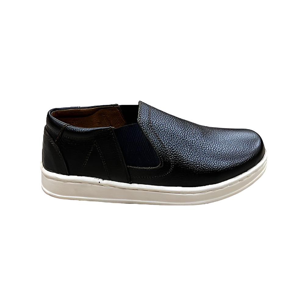 Finished cow leather sneakers for men (Dark Chocolate Brown) - Image 2