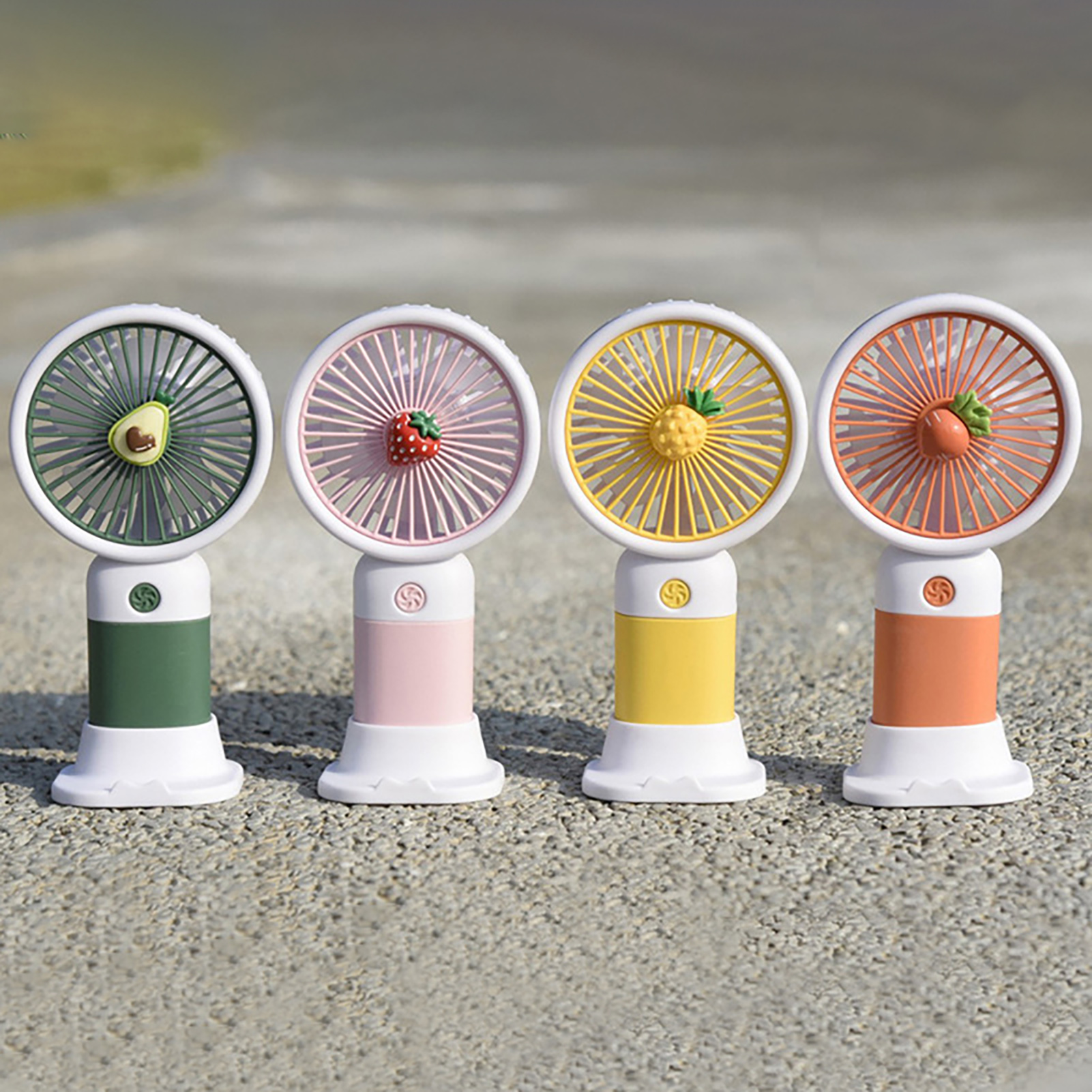 Mini Fan Multifunctional Cool Summer Fruit Cartoon Handheld Mini Fan(random color ) - Image 2