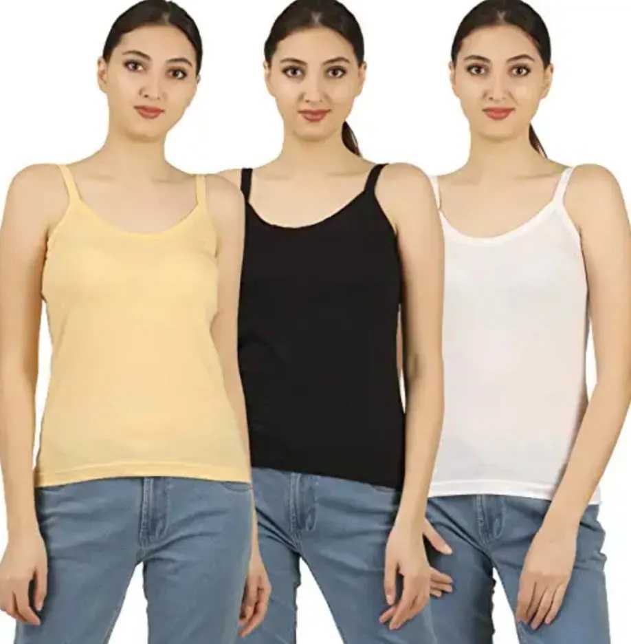 Pack of 3 Women's Cotton Camisoles β Soft & Comfortable Innerwear - Image 3