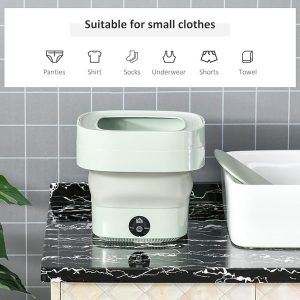 Foldable Mini Washing Machine Portable Collapsible Washer for Travel, Dorm, Baby Clothes | Random Color