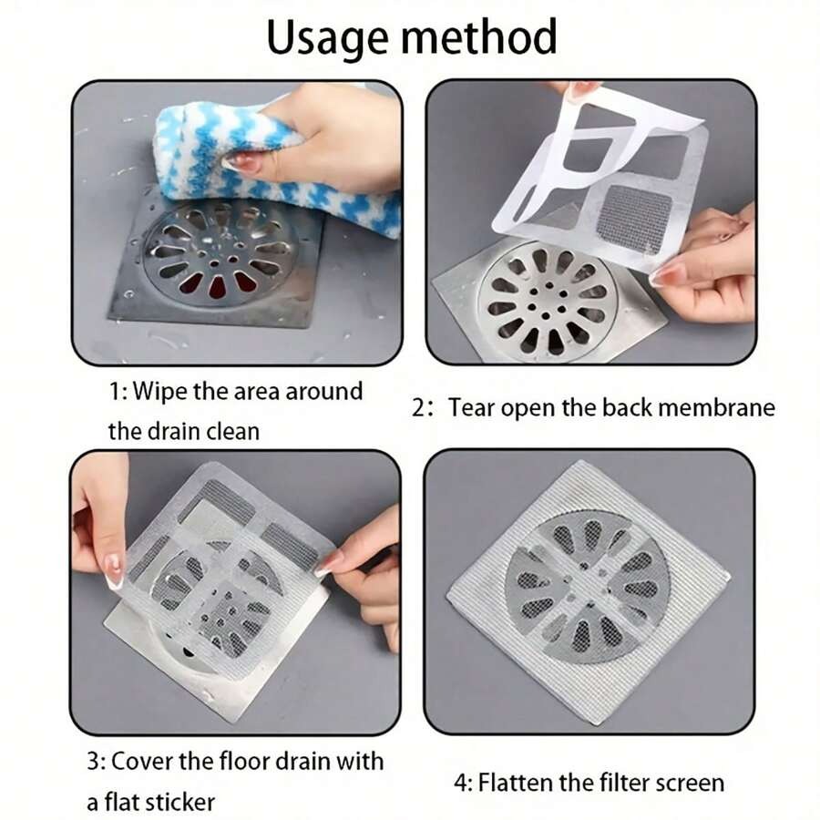 10 Pcs Multifunctional Net Sticker Drainer Perfect for Bathroom, Kitchen & More - Image 3