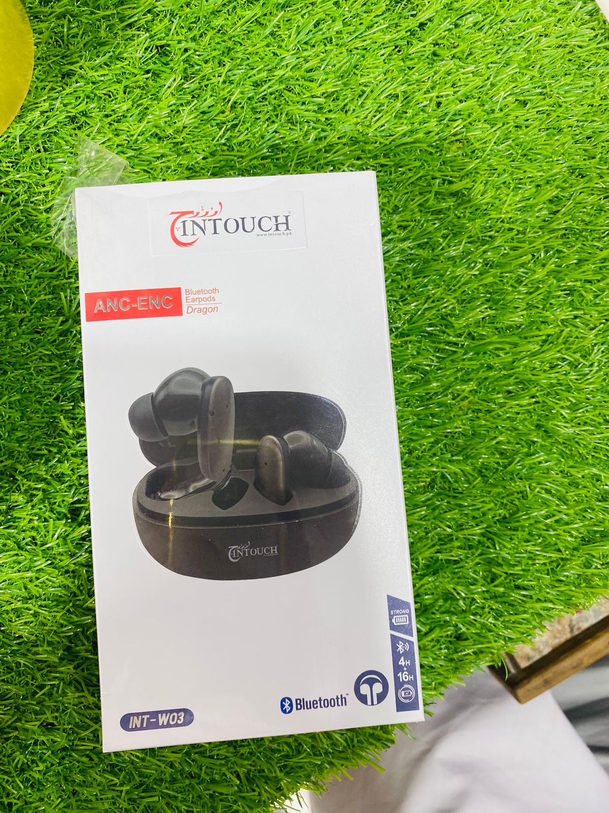 InTouch INT-W03 Wireless Bluetooth Earbuds ANC + ENC, Long Battery Life, High-Quality Sound, Perfect for PUBG Gaming - Image 4