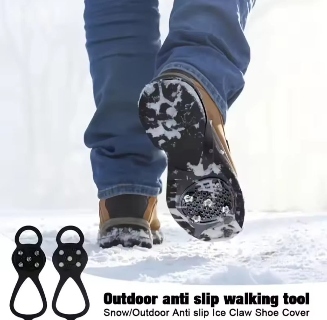 5 Studs Anti Skid Ice Snow Camping Walking Shoes Winter Safety Boots Universal Professional Climbing Crampons - 1 Pair - Image 4