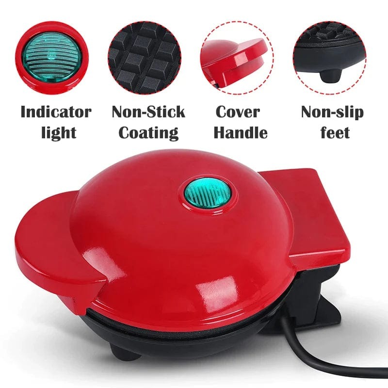 Waffle Maker Breakfast Machine Non Stick Easy Clean Compact Electric Appliance For Quick And Delicious Homemade Waffles - Image 2