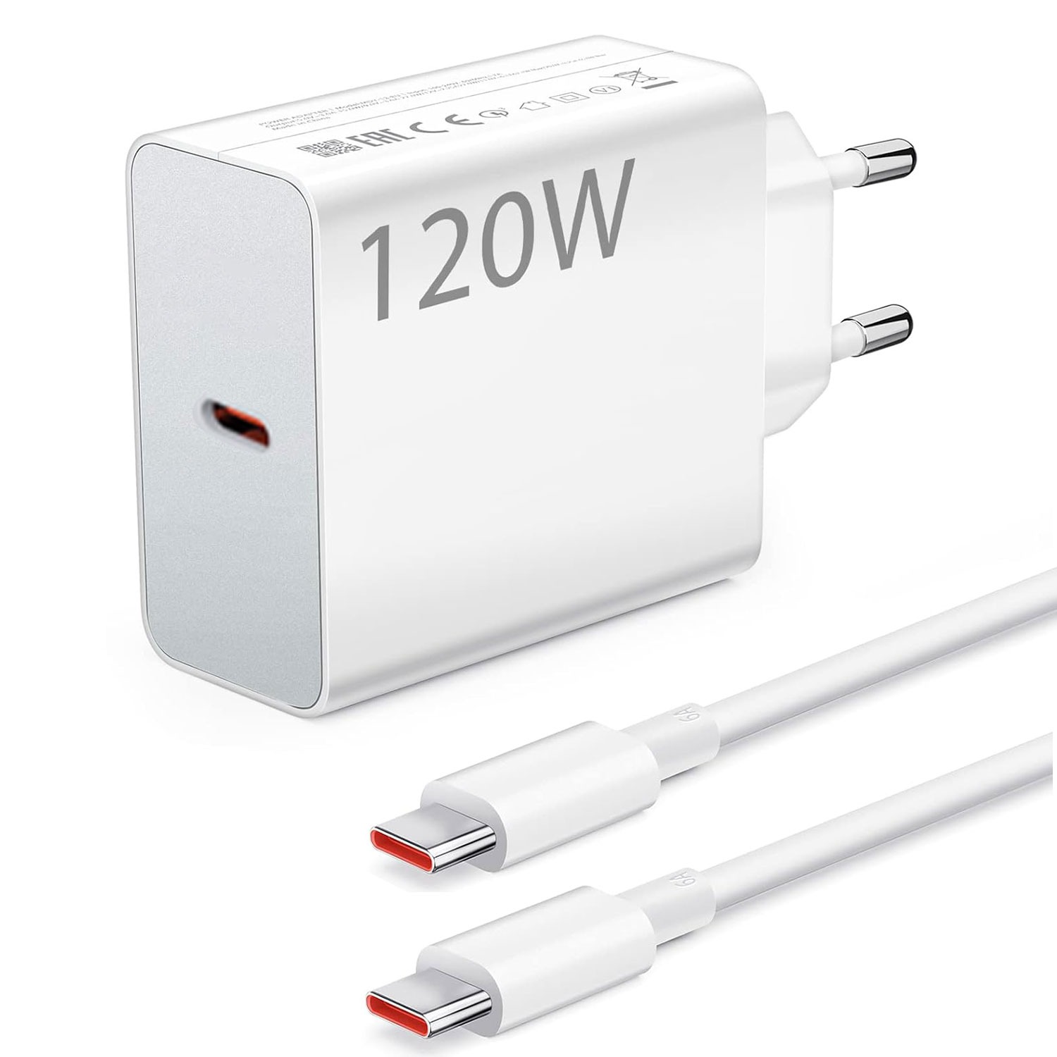 XIAOMI 120W EU PLUG QC3.0 FAST QUICK WALL CHARGER WITH CABLE