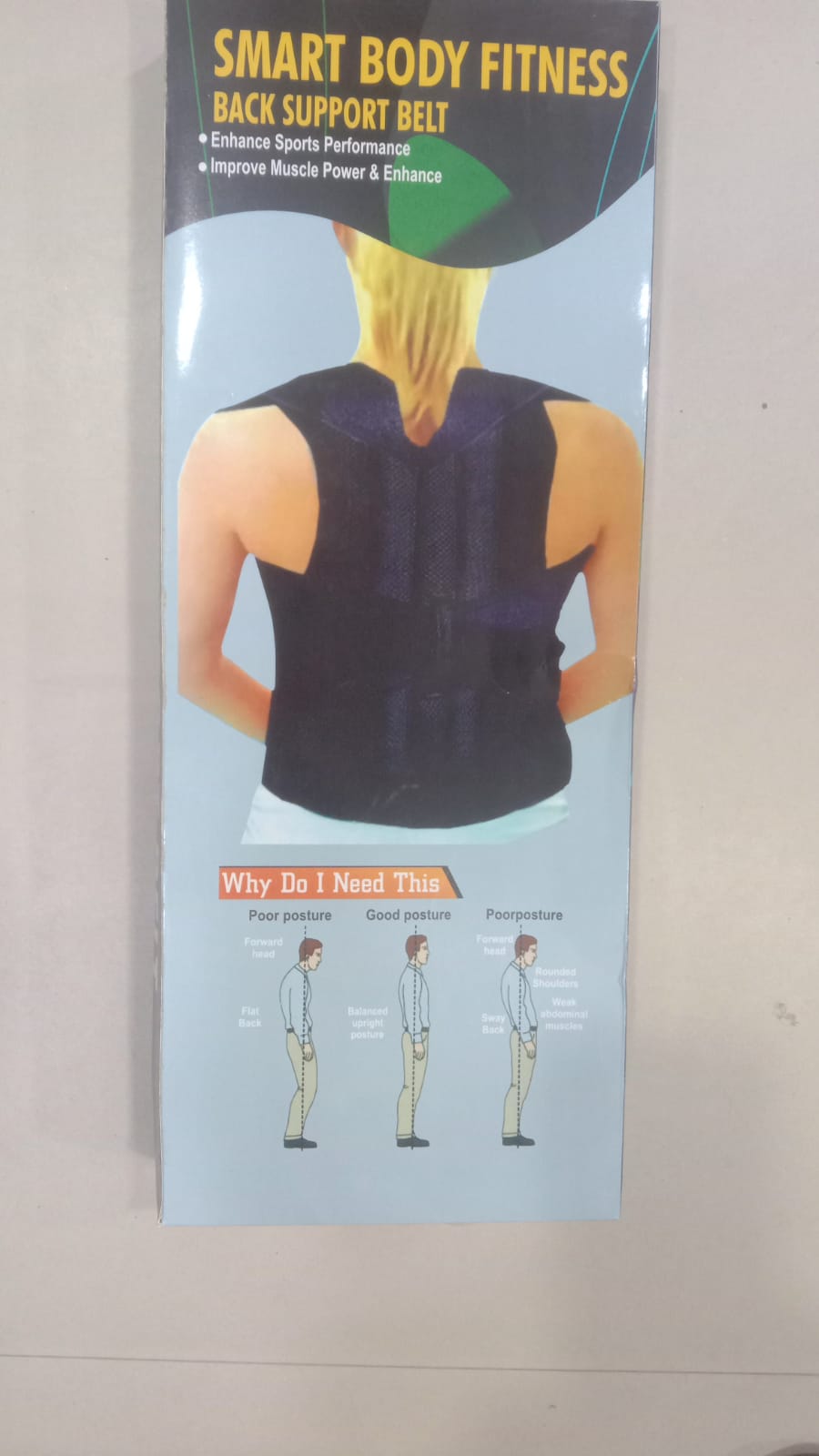 Smart Body Fitness Support Belt Free Size back support, and improved posture during workouts, daily activities and fitness training - Image 3
