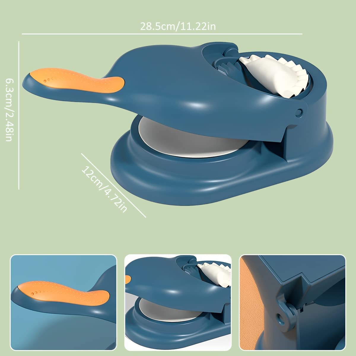 2-in-1 Manual Dumpling Maker & Dough Press Machine | Portable Samosa & Gujiya Mould Tool - Image 3