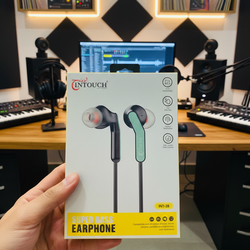 Intouch INT?28 Super Bass Wired Earphones | 3.5mm Jack | Universal Compatibility - Image 2
