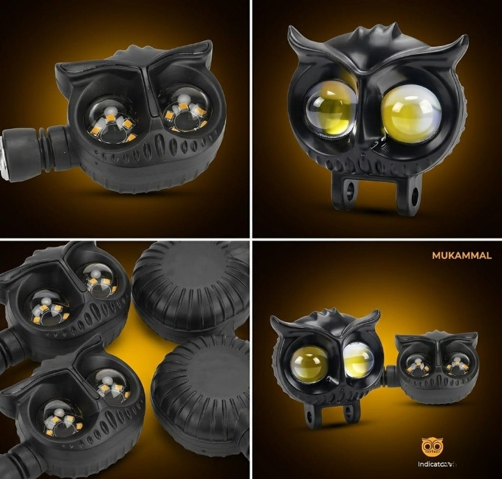 Universal Owl Fog Light & 4 Owl Indicator Set for 70CC, 125CC, and Universal Motorcycles - Image 2