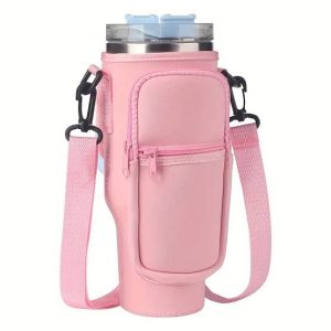 Portable Carry Bag for 40oz Stainless Steel Tumbler with Adjustable Strap | Random Color