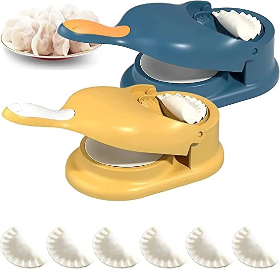 2-in-1 Manual Dumpling Maker & Dough Press Machine | Portable Samosa & Gujiya Mould Tool - Image 2