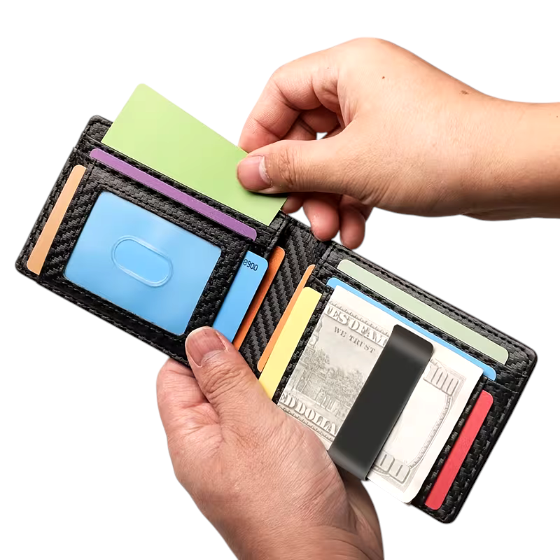 RFID Money Clip Card Holder Slim Wallet with 12 Card Slots - Image 4