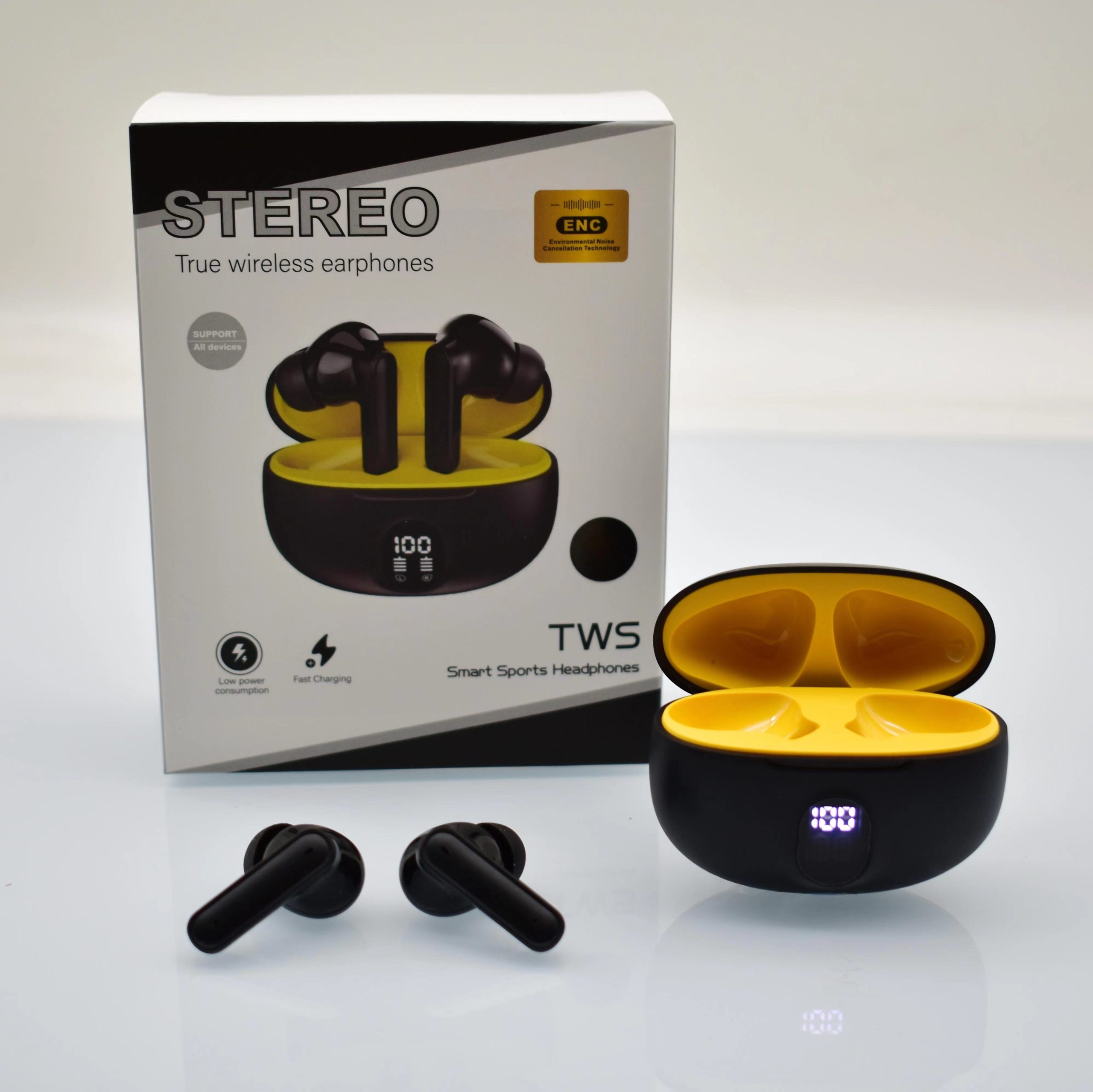 Stereo Wireless Earphones 895B Bluetooth V5.4, Premium Deep Bass, Waterproof, Dustproof, LCD Display, Long Battery Life (Random Color) - Image 3