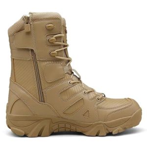 Men's Beige SWAT Knee High Boots