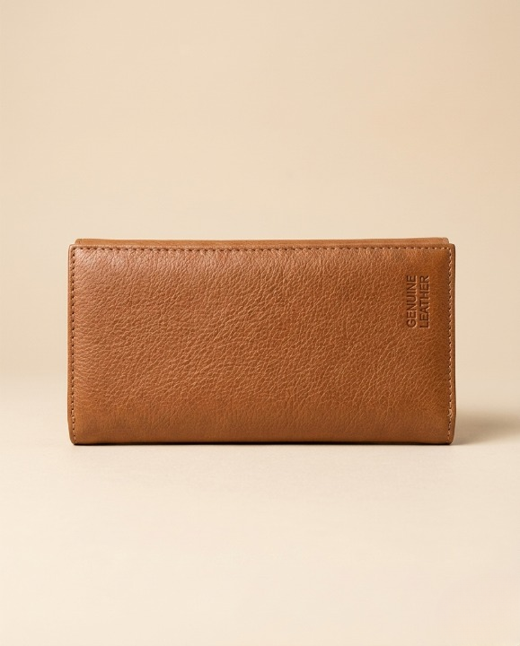 Premium Genuine Leather Long Wallet For Men & Women 12 Card Slots | Mobile Pocket | Stylish Long Purse - Image 3